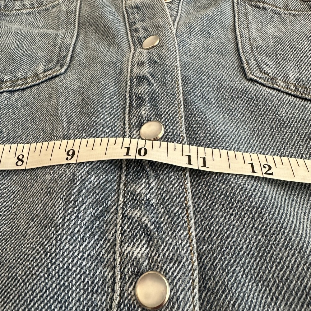 ee:some Denim Button Down Rodeo Western Dress Pockets Cotton NWT Small 8 10 - Picture 4 of 6